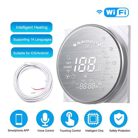 Smart Electric Heating Thermostat With Touchscreen Grandado