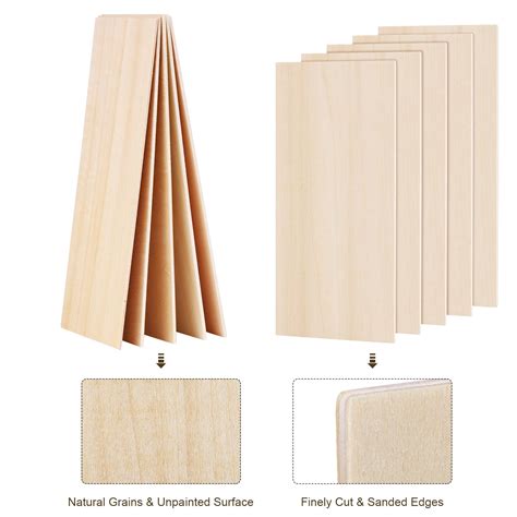 ADXCO 12 Pieces Balsa Wood Sheet 4 X 8 Inch Basswood Sheets Cricut