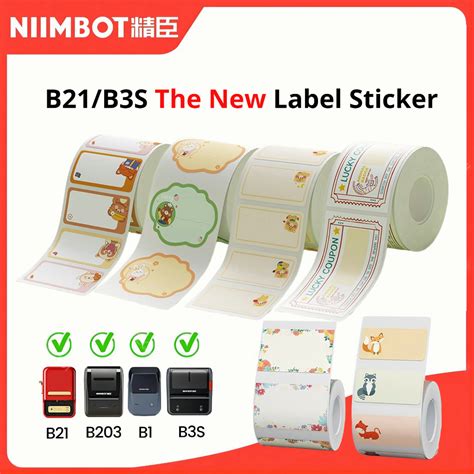 NiiMBOT B21 B1 B203 B3S Color Label Sticker Self Adhesive Sensitive