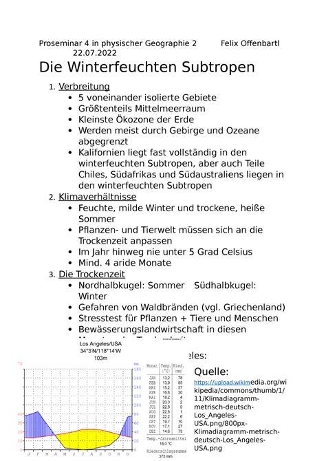 Proseminar In Physischer Geographie Felix Offenbartl