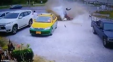 Thai Taxi Driver Left With Injuries After Being Crushed By An Out Of