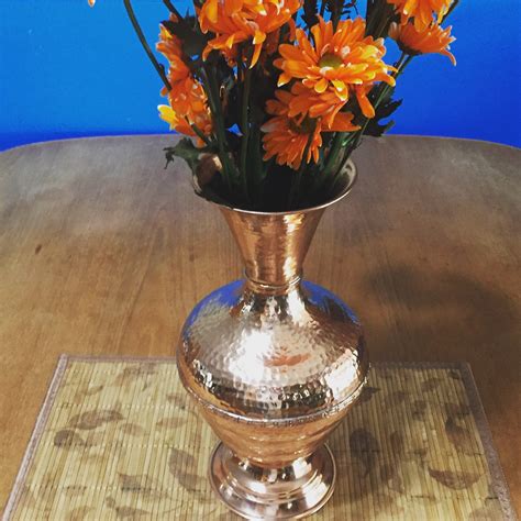 Handcrafted Pure Hammered Copper Decorative Flower Vase