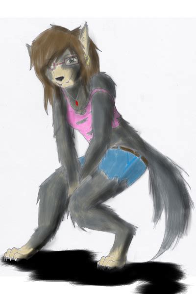 Colored Wolf Girl Lineart By V8arwing67 On Deviantart