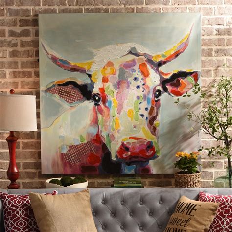 Everyone Loves Our Betsy Cow Canvas Art Print The Combination Of