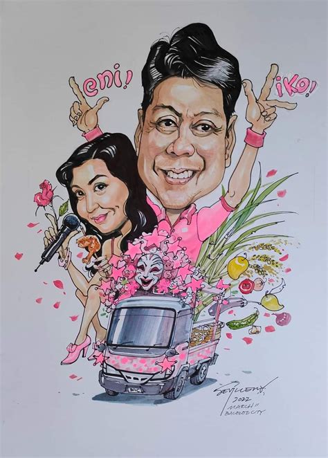 Bacolod Awesome Leni Robredo And Kiko Caricatures By Famous Local