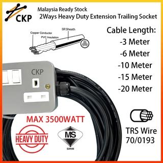 Way Metal Clad Heavy Duty Trailing Socket Extension Socket