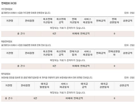 연체기록조회 확인 방법