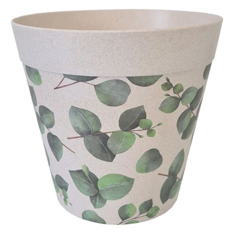 Cache Pot En Fibre De Bambou Eucalyptus 21 Cm