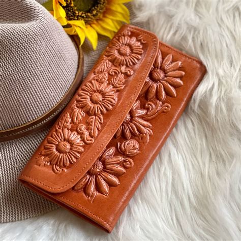 Personalized Sunflowers Cash Envelope Wallet Credit Card Wallet Wallets