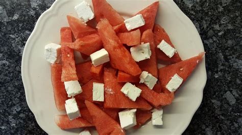 Eat Culture Wassermelone Mit Griechischem Feta Käse Watermelon With