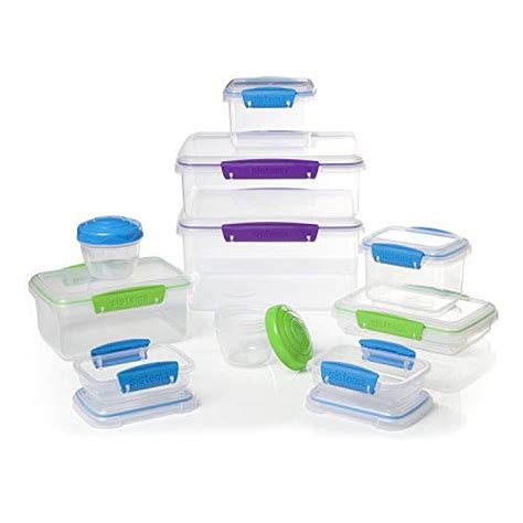 Sistema 20-Piece Food Storage Containers with Lids and Salad Dressing ...