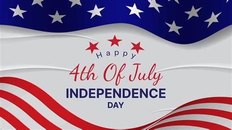 Premium Vector Happy 4th Of July Banner Design With American Flag