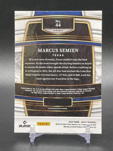 2022 Panini Select Concourse Holo Silver Prizm 44 Marcus Semien For