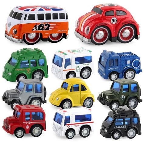 7pcs Modèle De Voiture Kit Mini Véhicules Jouet Enfants Voiture De