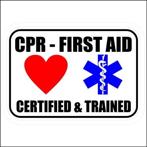 Cpr Certified First Aid Trained Sticker