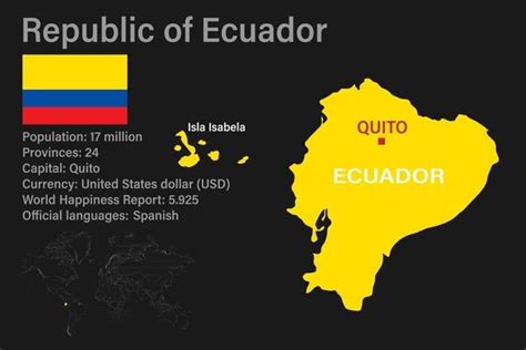 Mappa Dell Ecuador Su Sfondo Bianco Scarica Immagini