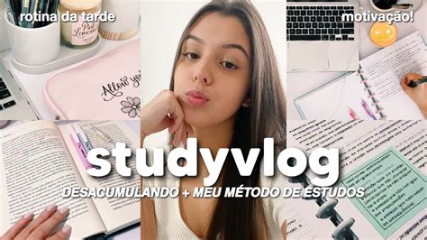 STUDY VLOG para se MOTIVAR desacumulando método de estudos