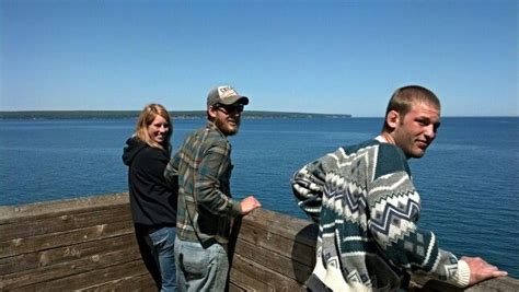 Tyler And Jonathan With Elissa Brock At Pictured Rocks In The Upper