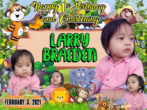 Jungle Safari Theme Birthday and Christening Tarpaulin Layout | Safari ...