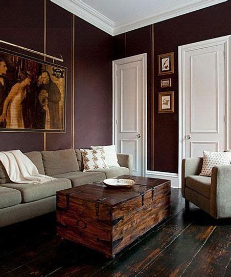 Dark Plum Living Room Plum Walls Dark Walls Dark Floors Purple Walls