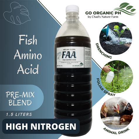 Go Organic Faa Pre Mix Blend Liters Fish Amino Acid Emulsion As