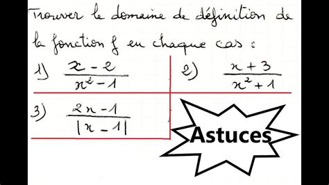 Domaine De D Finition D Une Fonction Num Rique Avec Une Valeur Absolue