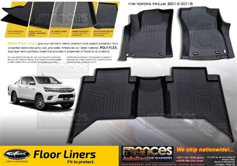 Toyota Hilux J E G Conquest GRS 2016 2023 Shark Deep Dish Matting