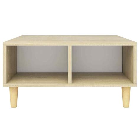 Coffee Table White And Sonoma Oak X X Cm Engineered Wood Ebay