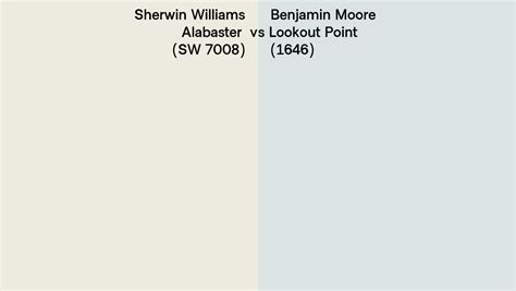 Sherwin Williams Alabaster Sw Vs Benjamin Moore Lookout Point