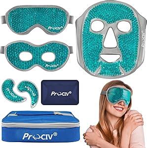 Cooling Eye Mask Gel Face Mask Gel Beads Hot Cold Compress Reusable Ice Face Eye Mask Under