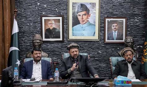 Chief Minister Gilgit Baltistan Haji Gulbar Khan Addressing A Press