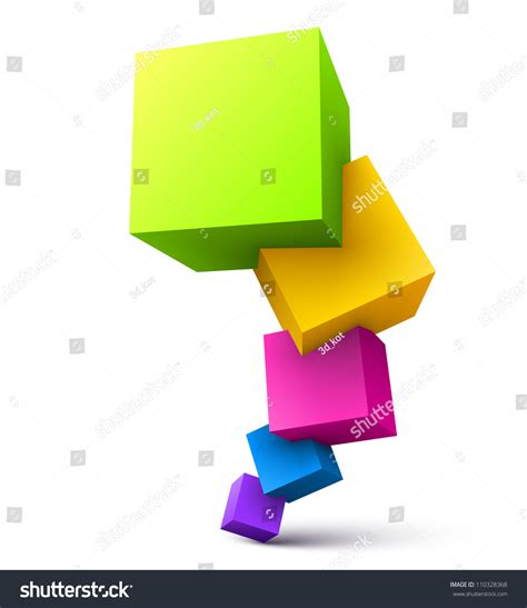 Colorful Cubes 3d. Stock Photo 110328368 : Shutterstock