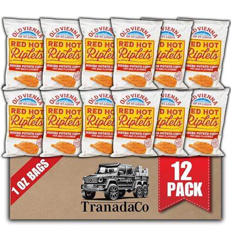 Old Vienna Of St Louis Red Hot Riplets Hot BBQ Chips 1oz Bags 12 Pack By LZHF Walmart