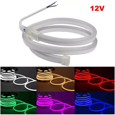 Led Neon Rgb Light 2835 Smd 120leds M Waterproof Flexible Dc12v Strip Light 15 15 Picclick Au