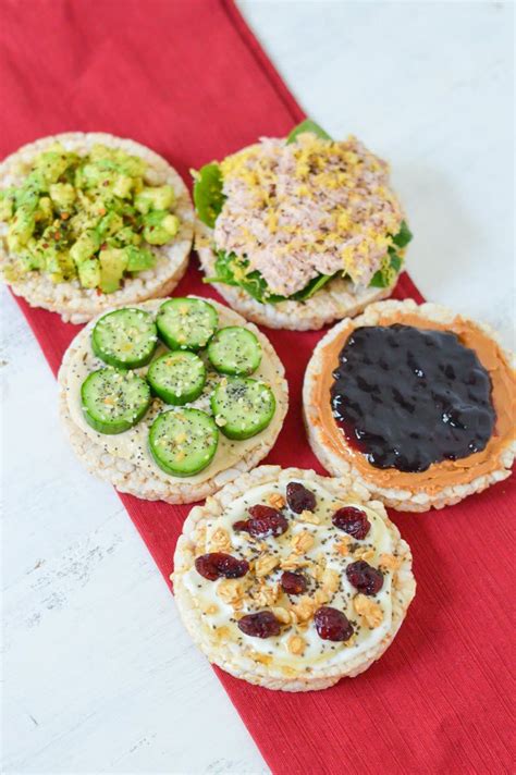 Healthy Rice Cake Snack Toppings Recipe Rice Cake Recipes Snacks