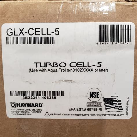 Hayward GLX Cell 5 20K Gallon Turbo Cell Replacement For Salt Chlorine