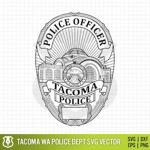 Tacoma Washington Police Department Badge, Tacoma WA Law Enforcement ...