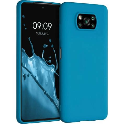 Kwmobile Back Cover Σιλικόνης Caribbean Blue για Xiaomi Poco X3 Nfc X3 Pro 200 109 027