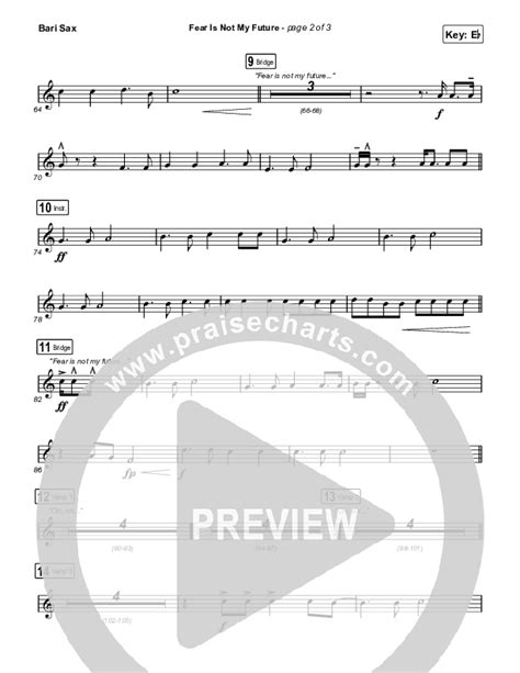 Fear Is Not My Future Bari Sax Sheet Music Pdf Maverick City Music