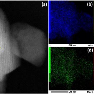 A Stem Haadf Image And B E Corresponding Eds Elemental Mapping Images