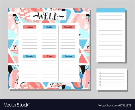 Cute Weekly Schedule Template