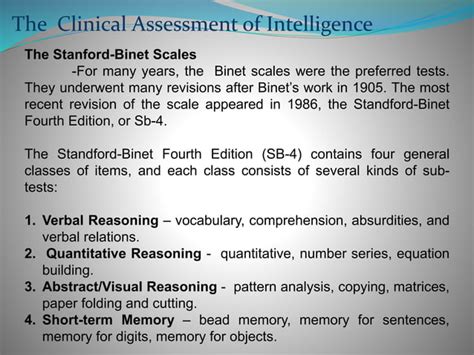 Chap 7 Assessment Of Intelligence Ppt