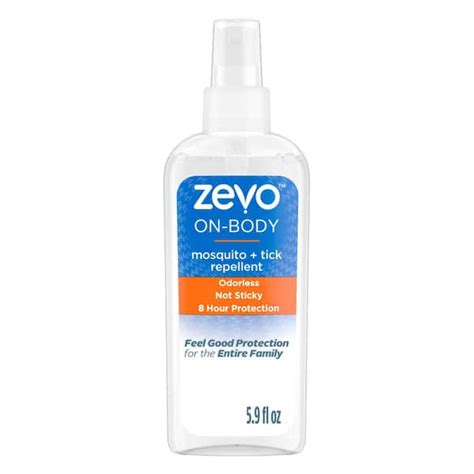 Zevo On Body 59 Oz Mosquito And Tick Insect Repellant Spray