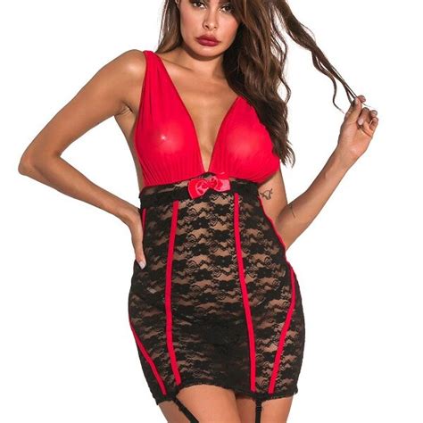 Babydolls Lingerie Lace Floral Print Sexy Td Mercado