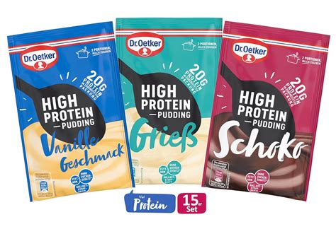 Dr Oetker High Protein Pudding Pulver Im 15er Probier Set