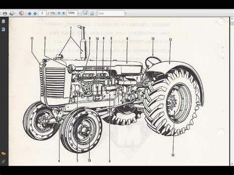 Massey Ferguson Mf135 Parts Manual 160pg With Mf 135 Tractor