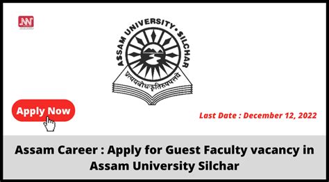 Assam Career : Apply for Guest Faculty vacancy in Assam University Silchar