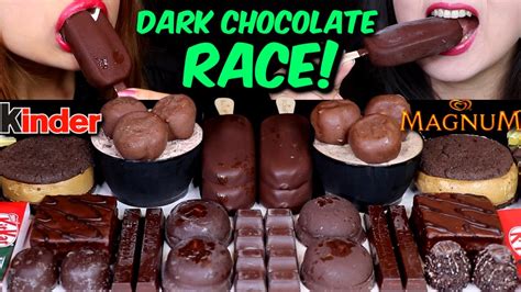 Asmr Dark Chocolate Race Magnum Ice Cream Bars Chocolate Cake Cream