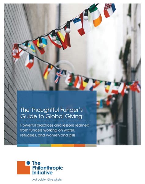 The Thoughtful Funders Guide To Global Giving Six Powerful Practices