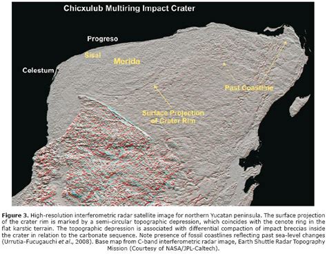 The Chicxulub Multi Ring Impact Crater Yucatan Carbonate Platform